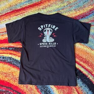 Spitfire black skateboarding tee